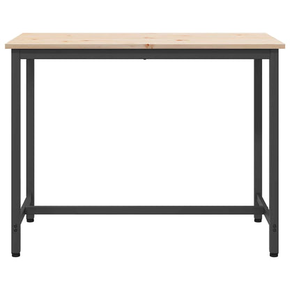 tavolo Naturale 100 x 50 x 77 cm Legno ingegnerizzato e acciaio