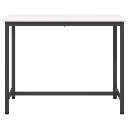 tavolo Bianco 100 x 50 x 77 cm Legno ingegnerizzato e acciaio