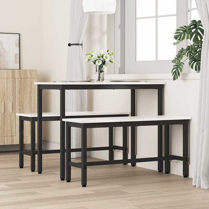 Panchina da pranzo 2 pcs Bianco 100 x 32,5 x 49 cm
