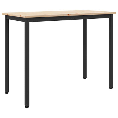 tavolo Naturale 100 x 50 x 77 cm Legno ingegnerizzato e acciaio