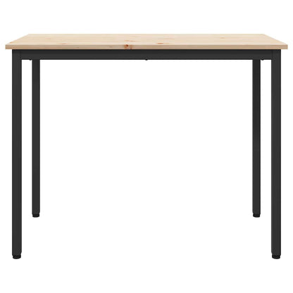 tavolo Naturale 100 x 50 x 77 cm Legno ingegnerizzato e acciaio