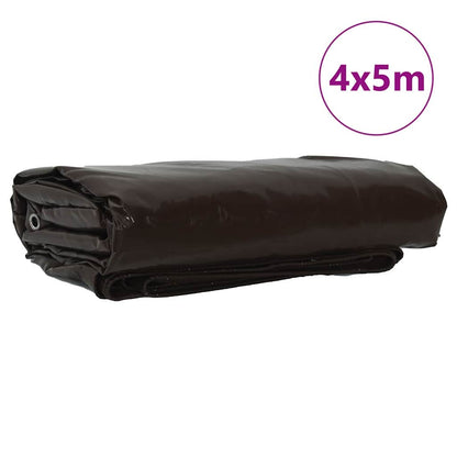 Telo 650g / mÂ² Marrone 4 x 5 m Tela con rivestimento in PVC