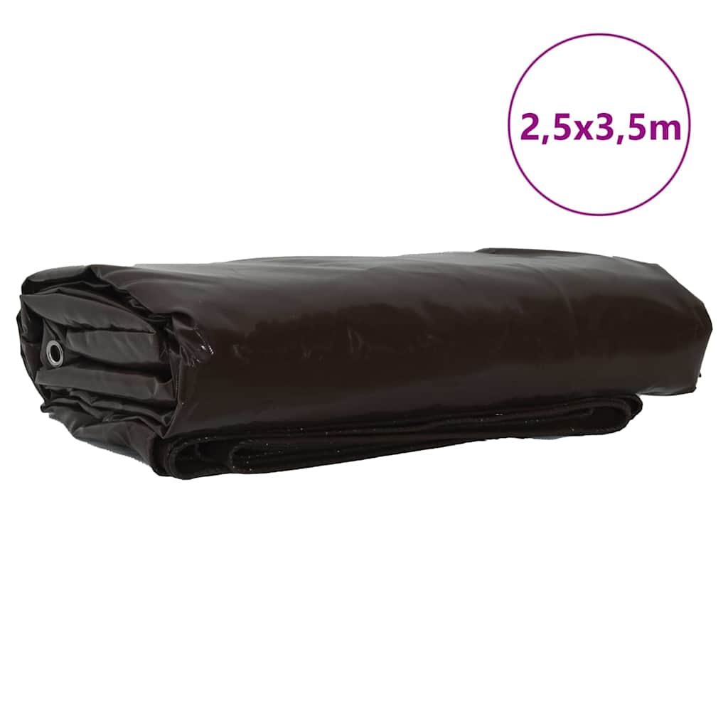 Telo 650g / mÂ² Marrone 2,5 x 3,5 m Tela con rivestimento in PVC