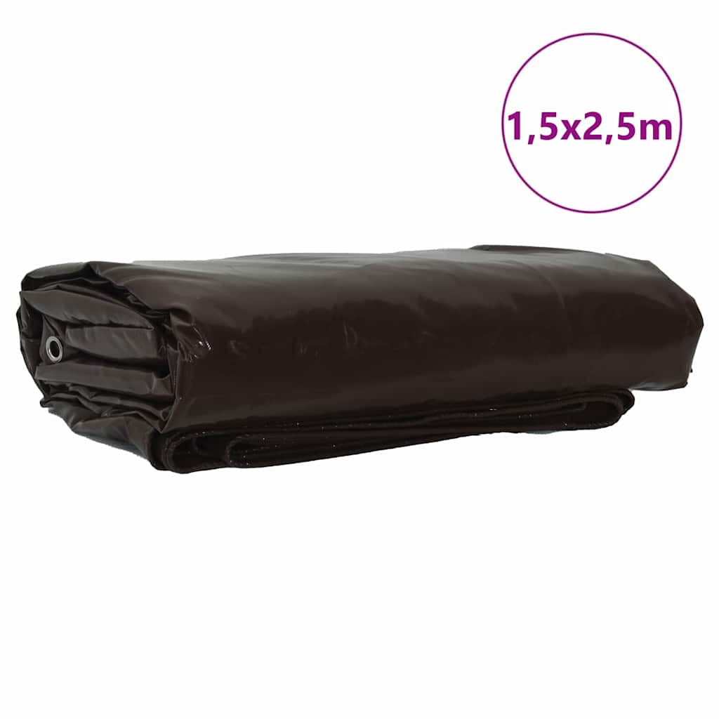 Telo 650g / mÂ² Marrone 1,5 x 2,5 m Tela con rivestimento in PVC