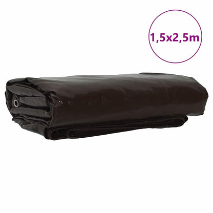 Telo 650g / mÂ² Marrone 1,5 x 2,5 m Tela con rivestimento in PVC