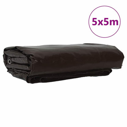 Telo 650g / mÃ‚Â² Marrone 5 x 5 m Tela con rivestimento in PVC
