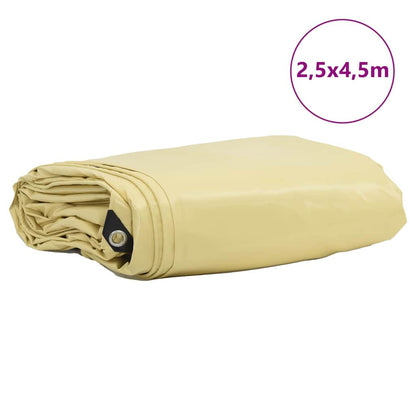 Telo 650g / mÂ² Beige 2,5 x 4,5 m Tela con rivestimento in PVC
