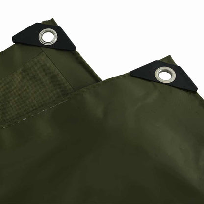 Telo 650g / mÂ² Verde oliva 5 x 8 m Tela con rivestimento in PVC