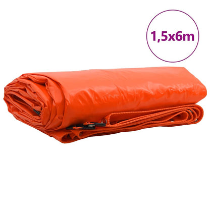 Telo 650g / mÃ‚Â² Arancione 1,5 x 6 m Tela con rivestimento in PVC