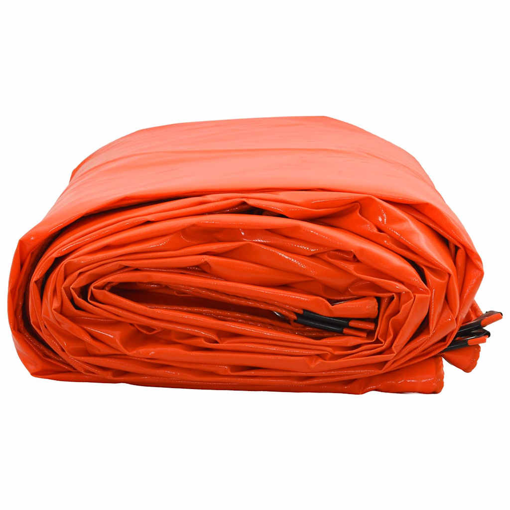 Telo 650g / mÂ² Arancione 1 x 2,5 m Tela con rivestimento in PVC