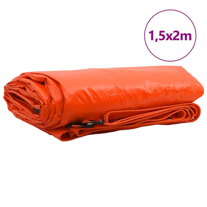Telo 650g / m² Arancione 1,5 x 2 m Tela con rivestimento in PVC