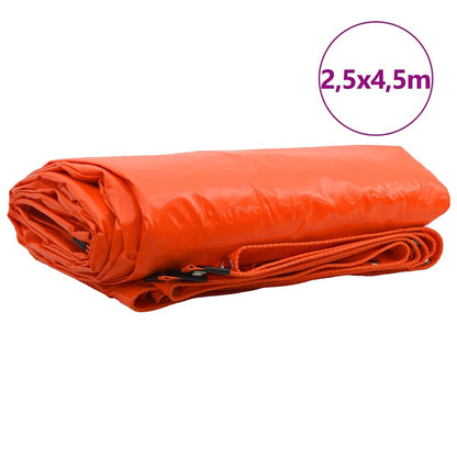 Telo 650g / mÂ² Arancione 2,5 x 4,5 m Tela con rivestimento in PVC