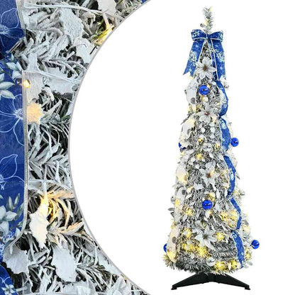 Albero di Natale artificiale con 50 LED Bianco 120 cm PVC