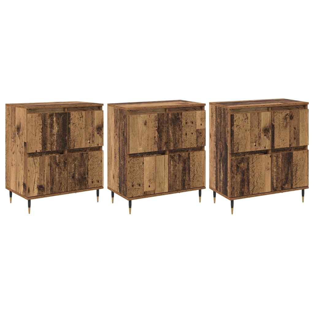 Armadio 3 pcs Legno vecchio 60 x 35 x 70 cm