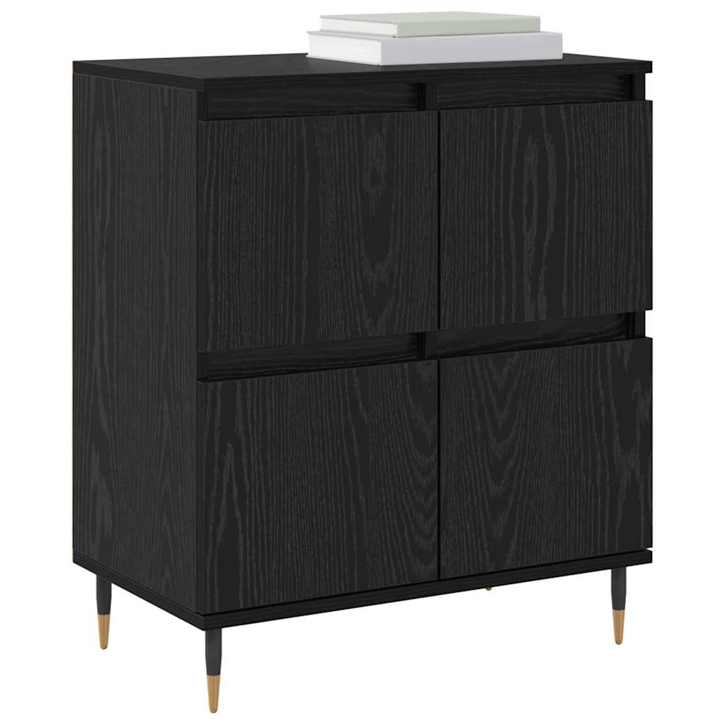 Armadio 3 pcs Rovere Nero 60 x 35 x 70 cm