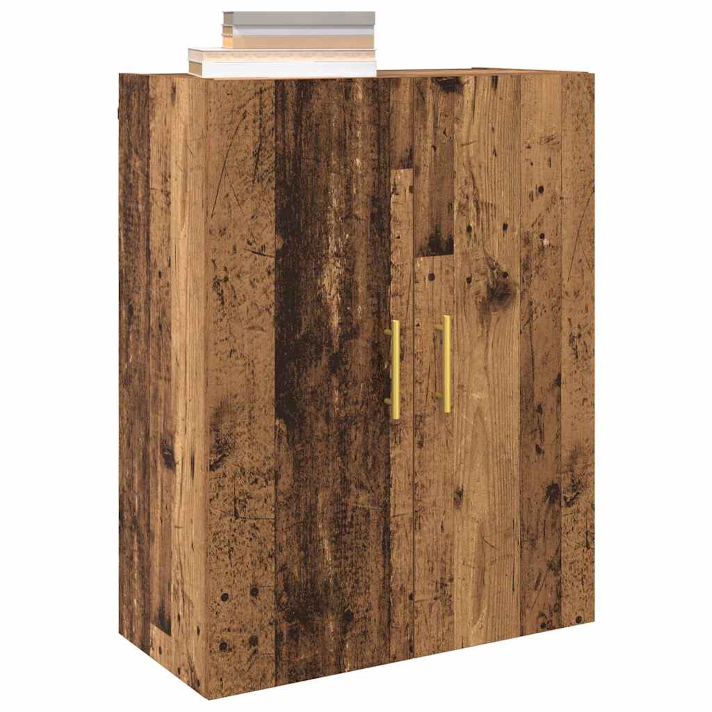 Mobiletto a muro 2 pcs Legno vecchio 69,5 x 34 x 90 cm