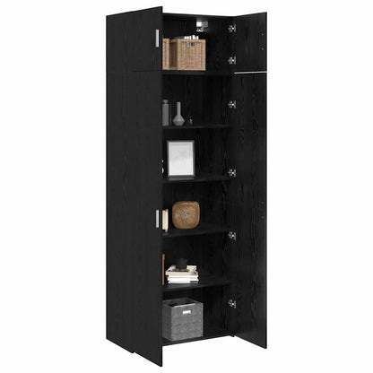 Armadio 3 pcs Rovere Nero