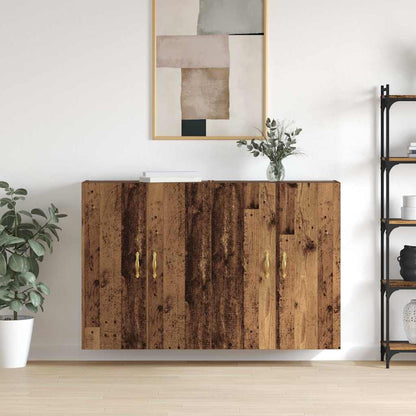 Mobiletto a muro 2 pcs Legno vecchio 69,5 x 34 x 90 cm