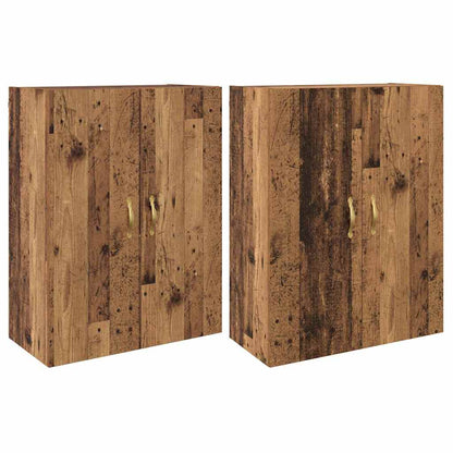 Mobiletto a muro 2 pcs Legno vecchio 69,5 x 34 x 90 cm
