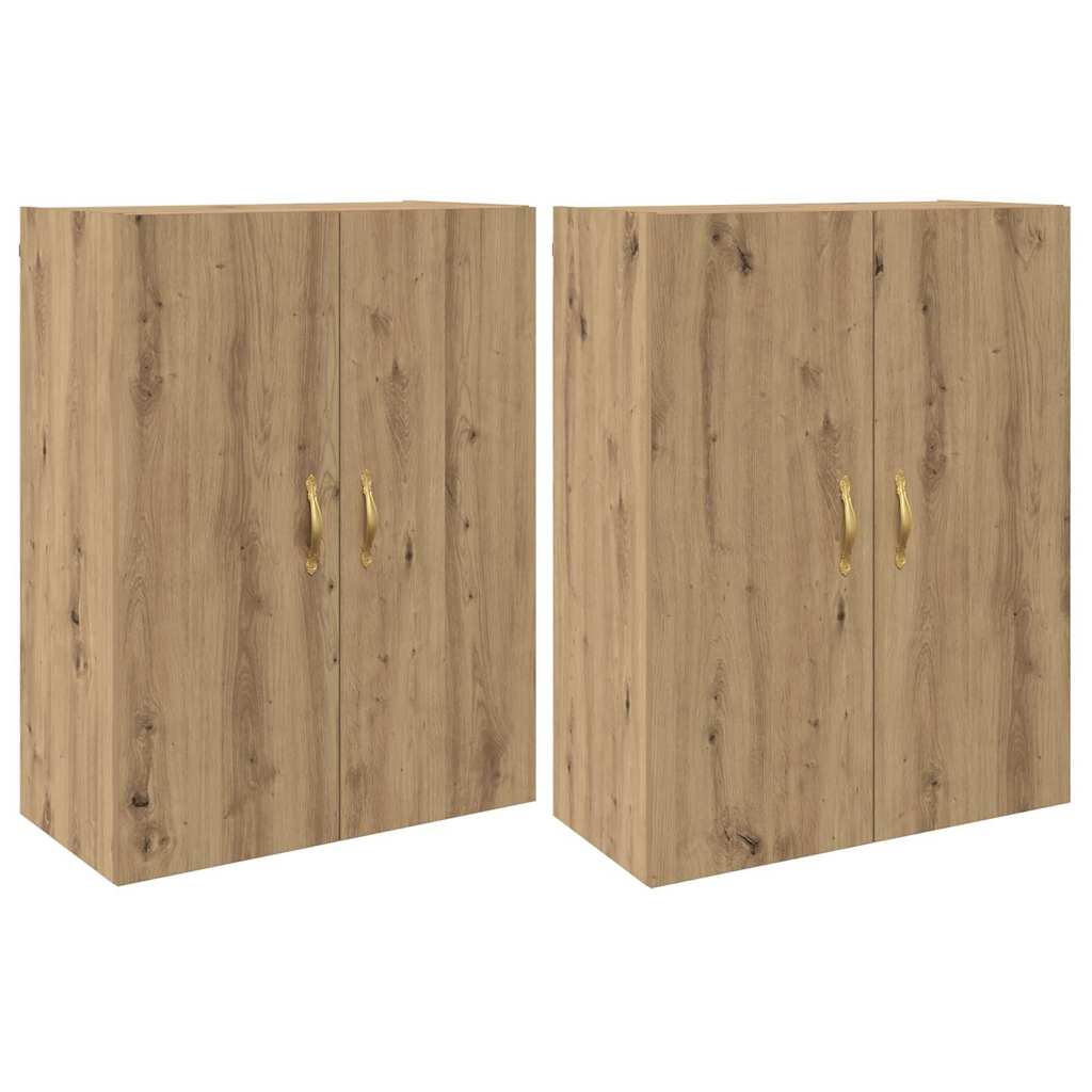 Mobiletto a muro 2 pcs Rovere artigianale 69,5 x 34 x 90 cm