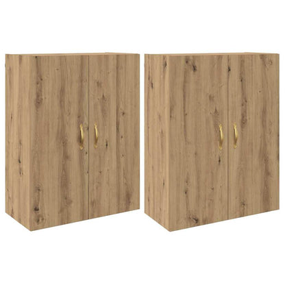 Mobiletto a muro 2 pcs Rovere artigianale 69,5 x 34 x 90 cm