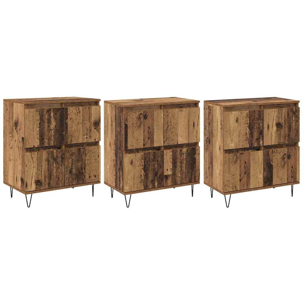 Sideboards 3 pcs Legno vecchio 180 x 35 x 70 cm