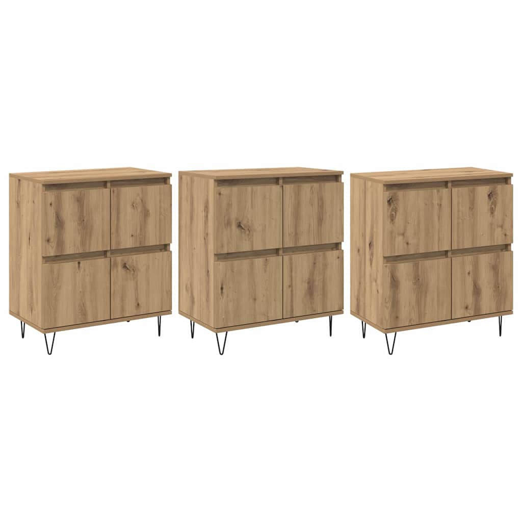 Sideboards 3 pcs rovere artigianale 180 x 35 x 70 cm