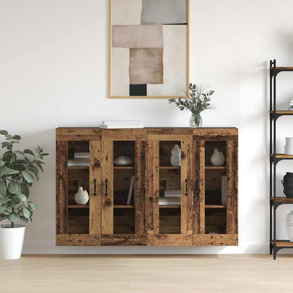 Armadi da Muro 2 pcs Legno vecchio 69,5 x 34 x 90 cm