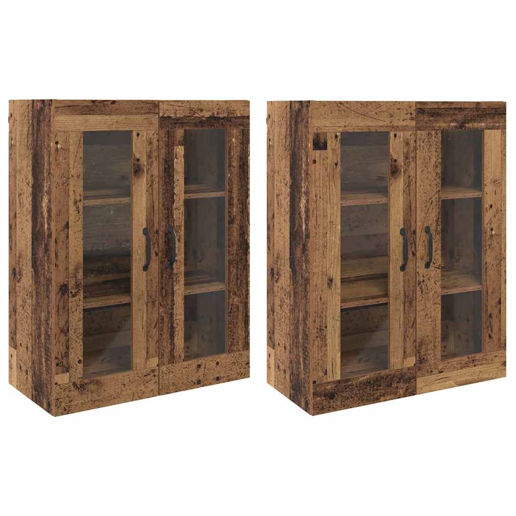 Armadi da Muro 2 pcs Legno vecchio 69,5 x 34 x 90 cm