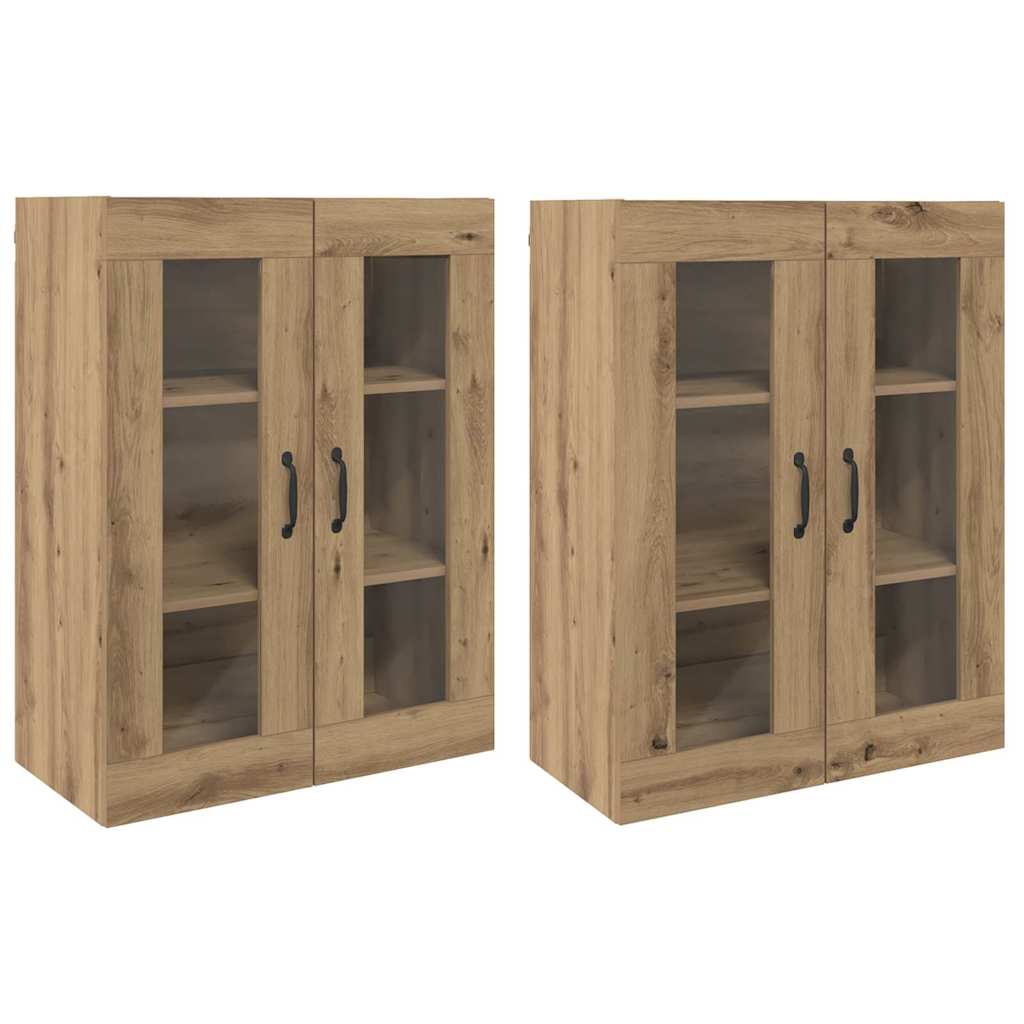 Armadi da Muro 2 pcs rovere artigianale 69,5 x 34 x 90 cm