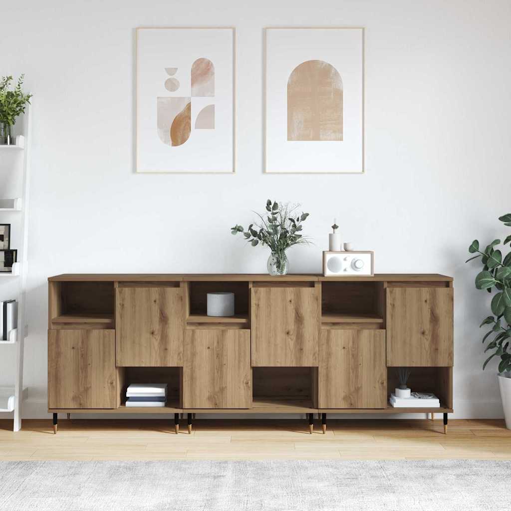 Sideboards 3 pcs rovere artigianale 180 x 35 x 70 cm