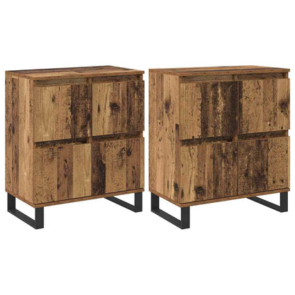 Credenza 2 pcs Legno vecchio 60 x 35 x 70 cm