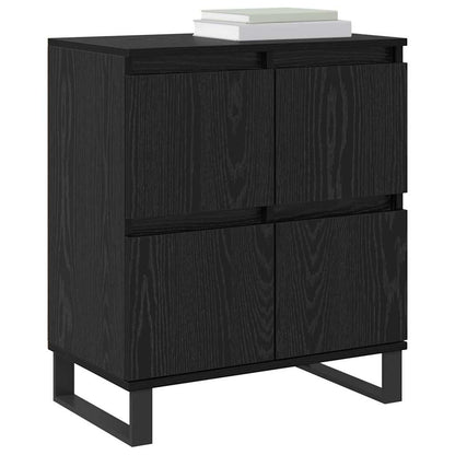 Credenza 2 pcs Rovere Nero 60 x 35 x 70 cm