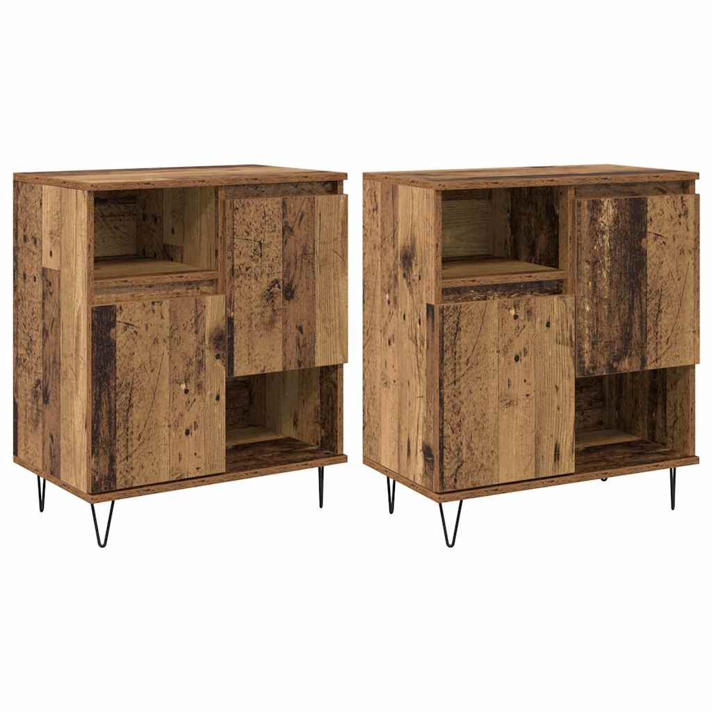 Credenza 2 pcs Legno vecchio 60 x 35 x 70 cm