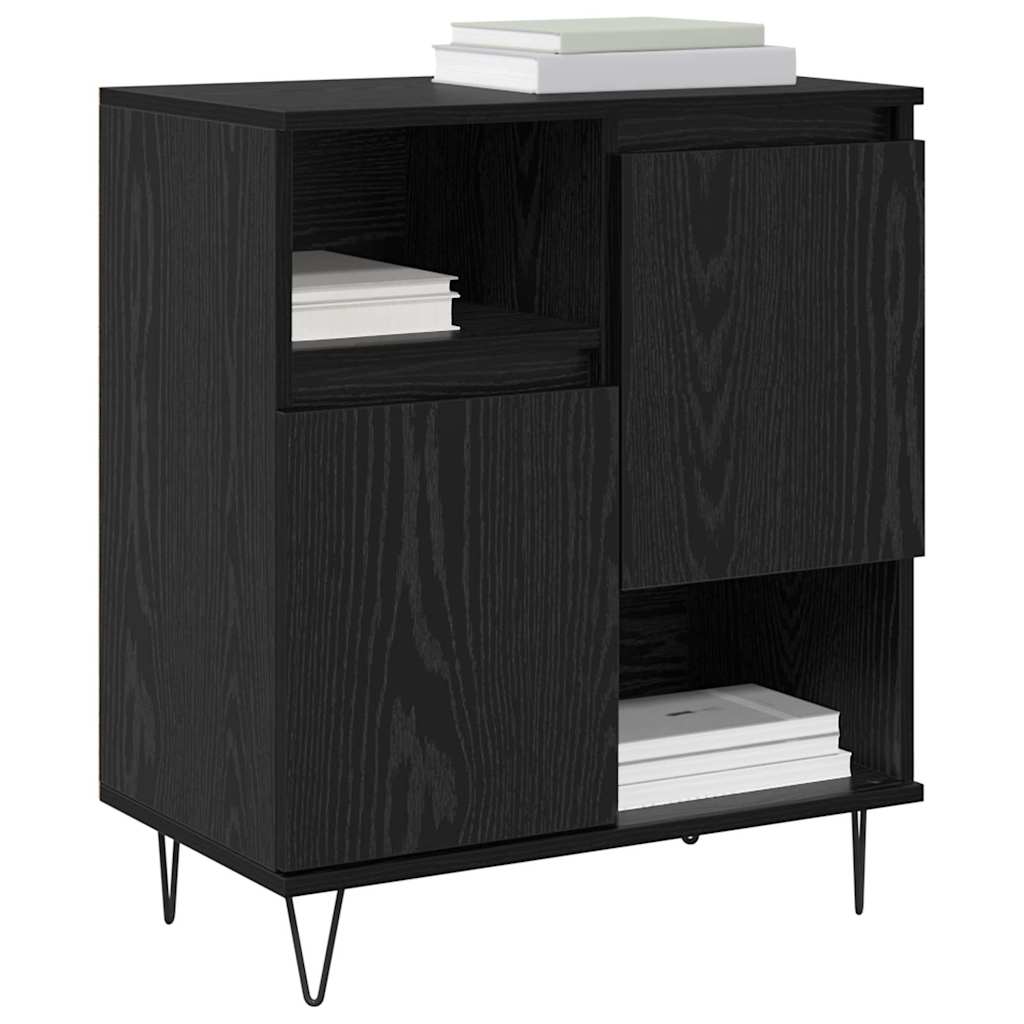 Credenza 2 pcs Rovere Nero 60 x 35 x 70 cm