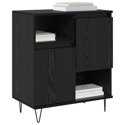 Credenza 2 pcs Rovere Nero 60 x 35 x 70 cm