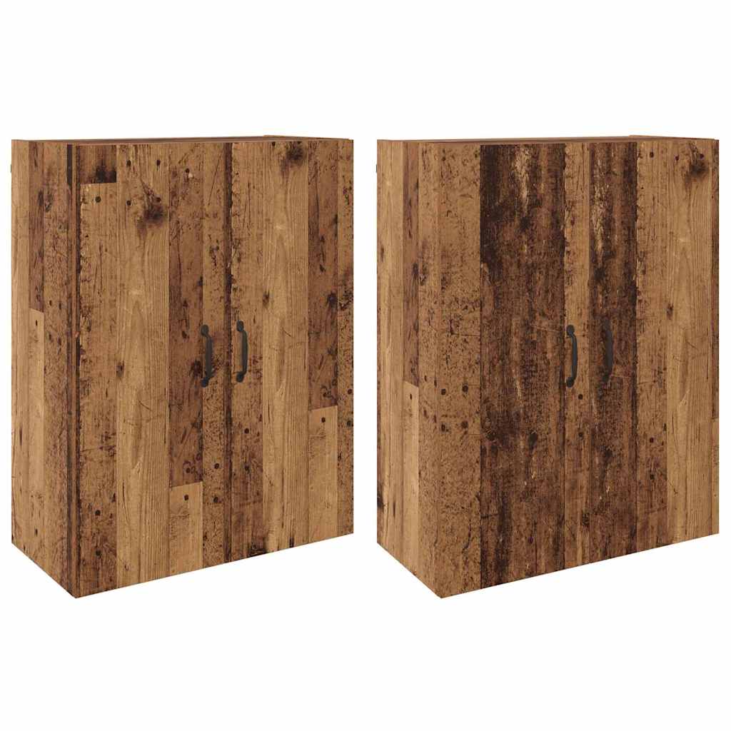 Mobiletto a muro 2 pcs Legno vecchio 69,5 x 34 x 90 cm