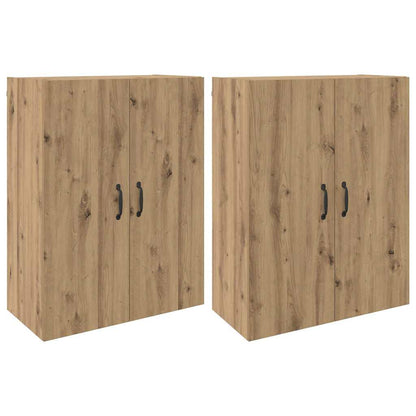 Mobiletto a muro 2 pcs Rovere artigianale 69,5 x 34 x 90 cm