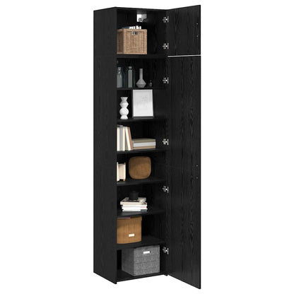Credenza 3 pcs Rovere Nero