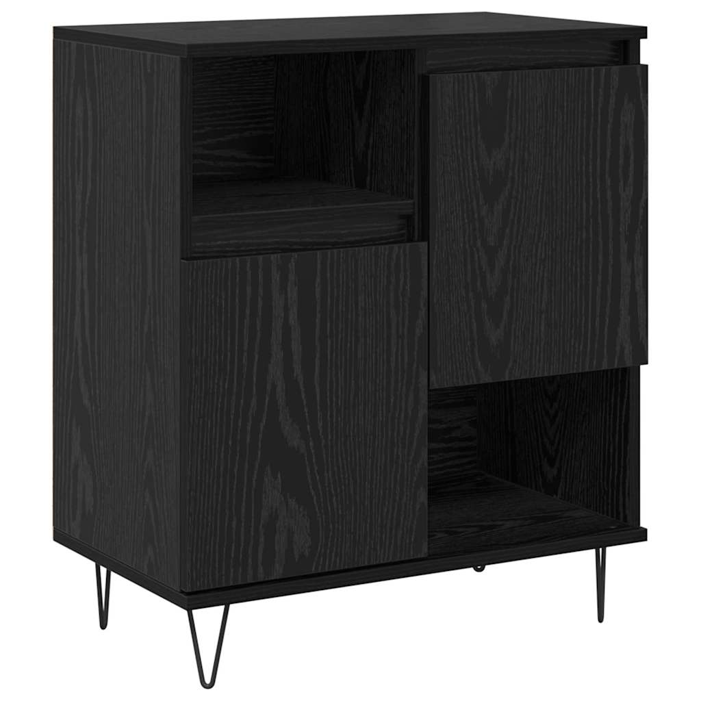 Credenza 3 pcs Rovere Nero 60 x 35 x 70 cm