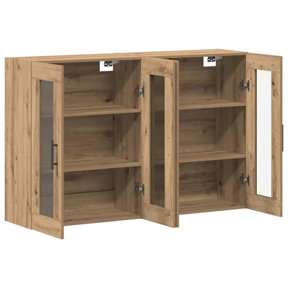 Armadi da Muro 2 pcs Rovere Artisan e Nero 69,5 x 34 x 90 cm