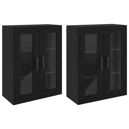 Armadi da Muro 2 pcs Rovere nero 69,5 x 34 x 90 cm