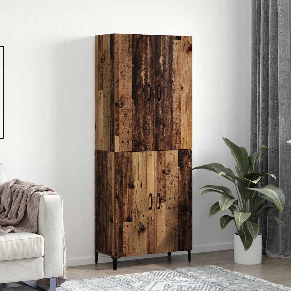 Credenza 2 pcs Legno vecchio Legno multistrato