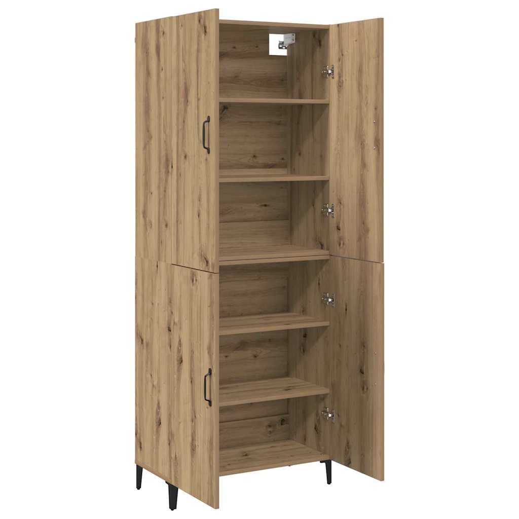 Credenza 2 pcs Rovere artigianale Legno multistrato