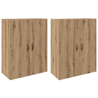 Mobiletto a muro 2 pcs Rovere artigianale 69,5 x 34 x 90 cm