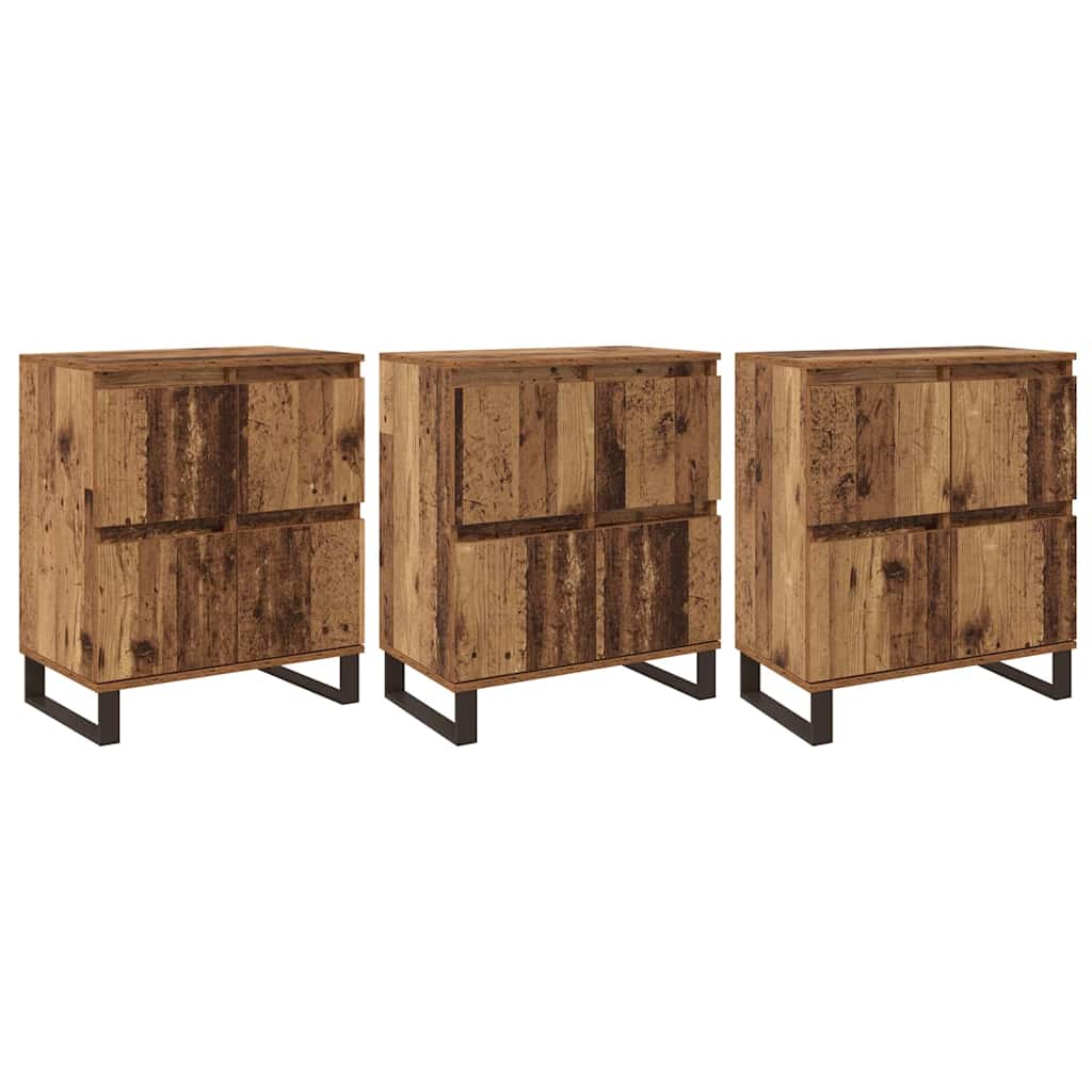 Credenza 3 pcs Legno vecchio 60 x 35 x 70 cm