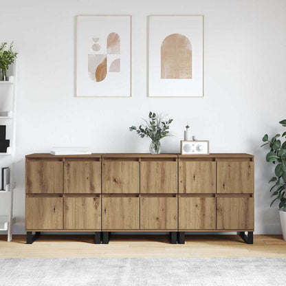 Credenza 3 pcs Rovere artigianale 60 x 35 x 70 cm