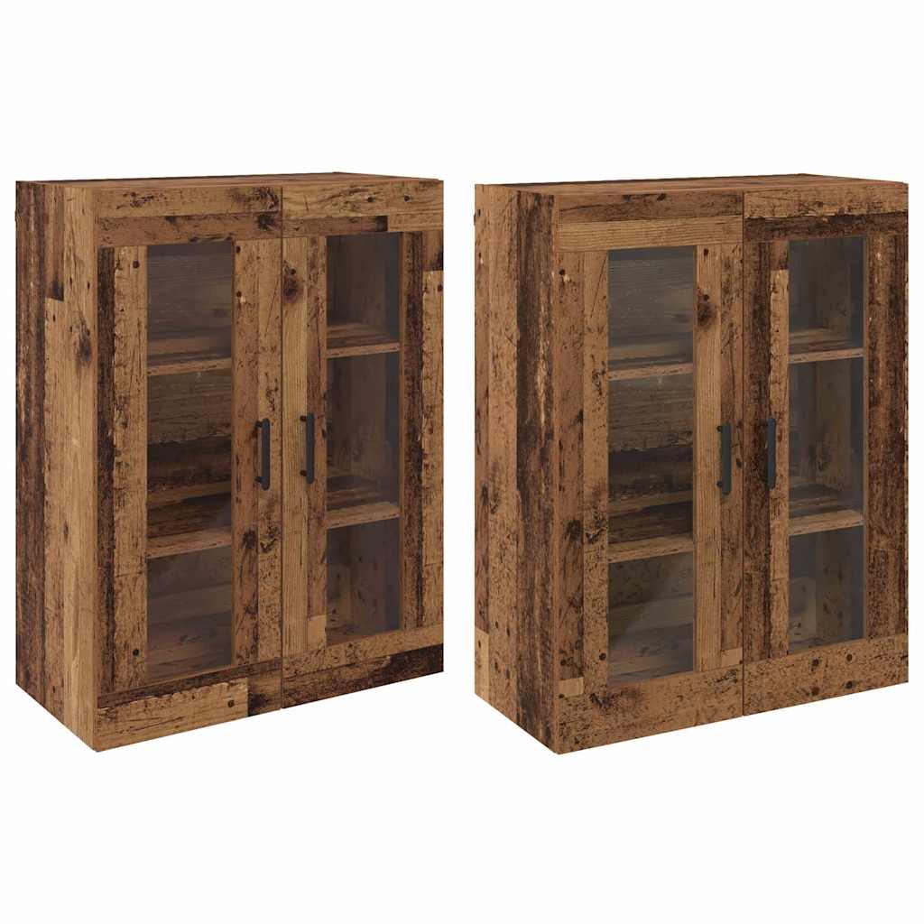 Armadi da Muro 2 pcs Legno vecchio 69,5 x 34 x 90 cm