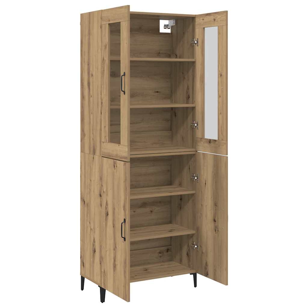Credenza 2 pcs Rovere artigianale Legno multistrato