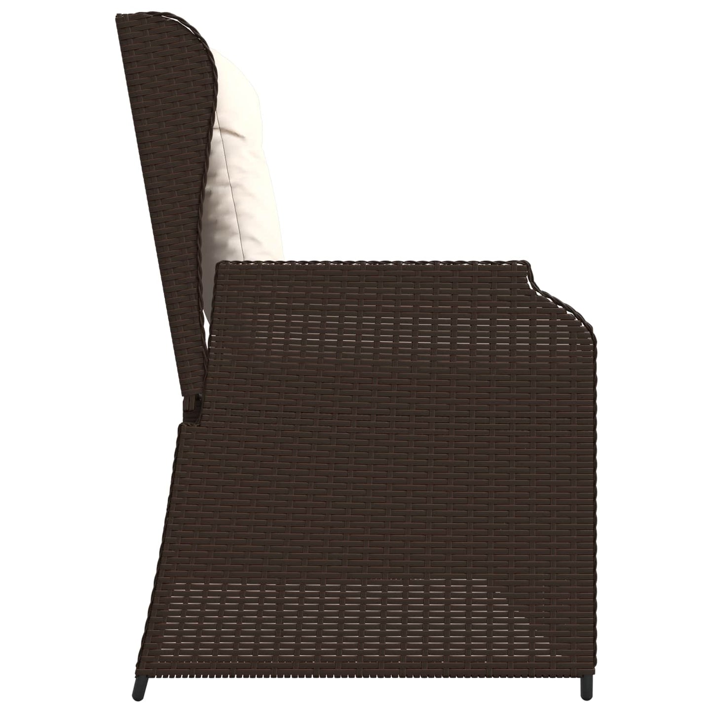 Panchina da giardino Marrone polyrattan